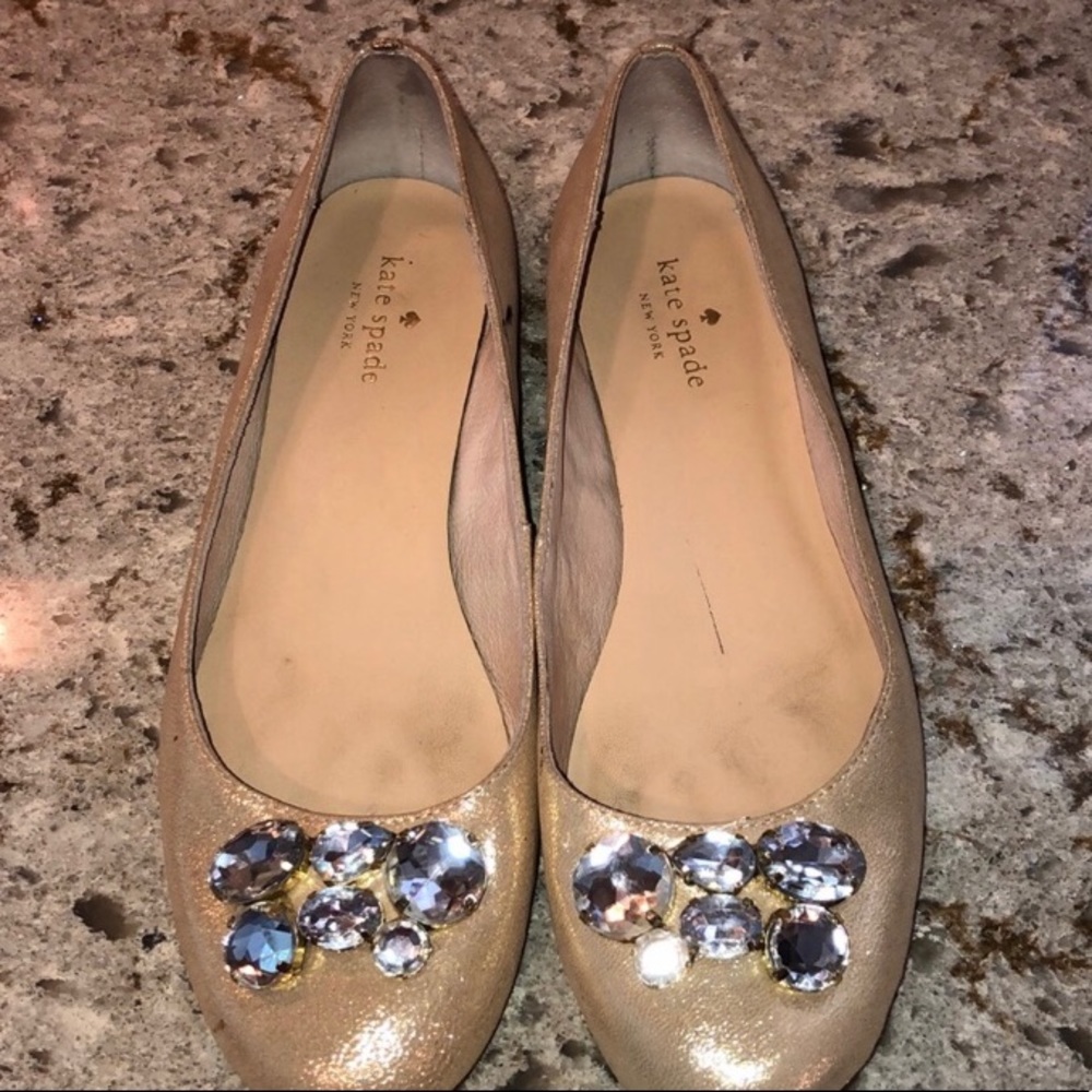 kate spade bedazzled flats size 9